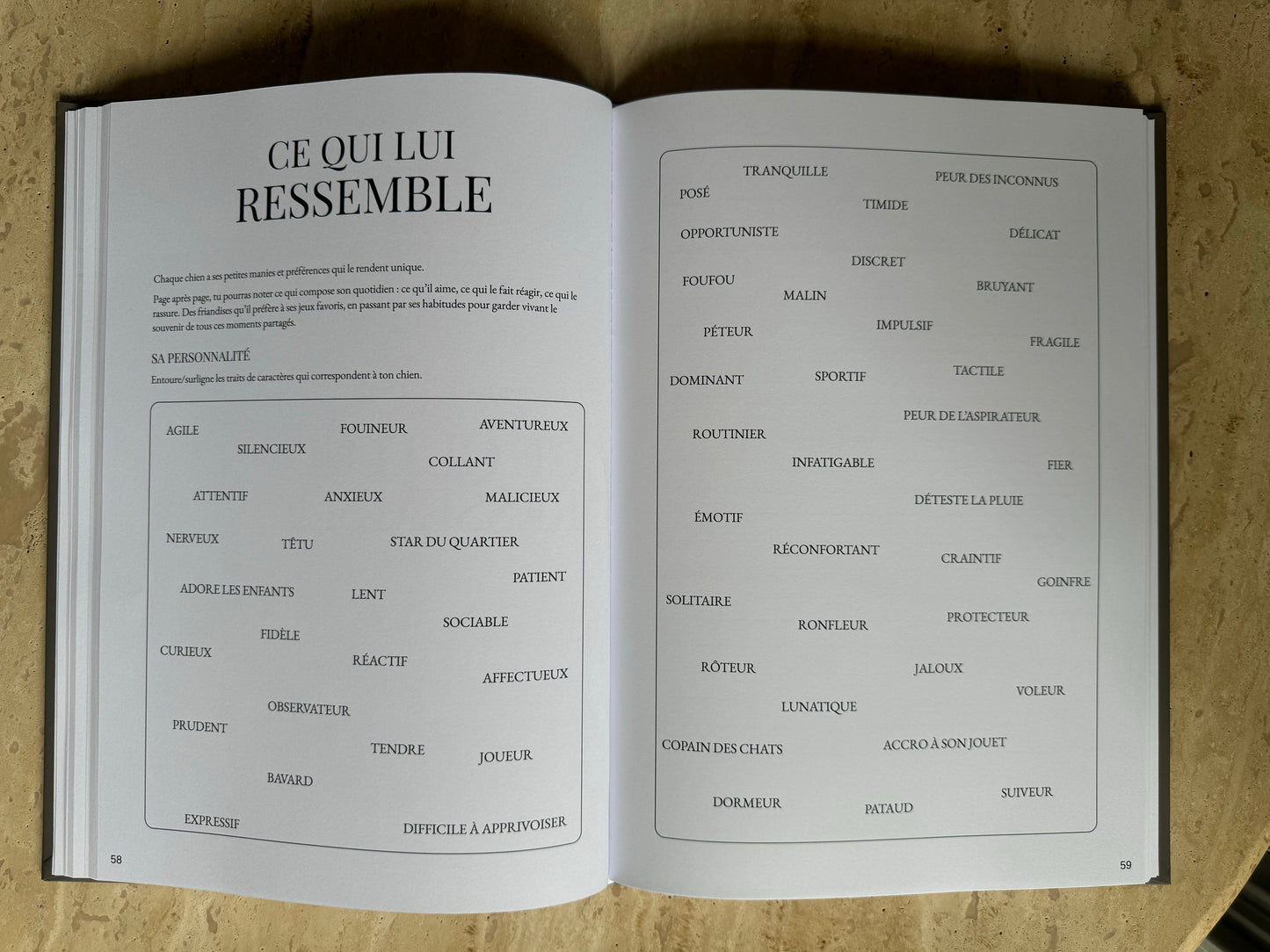 Livre de souvenirs à remplir - Pour chiens