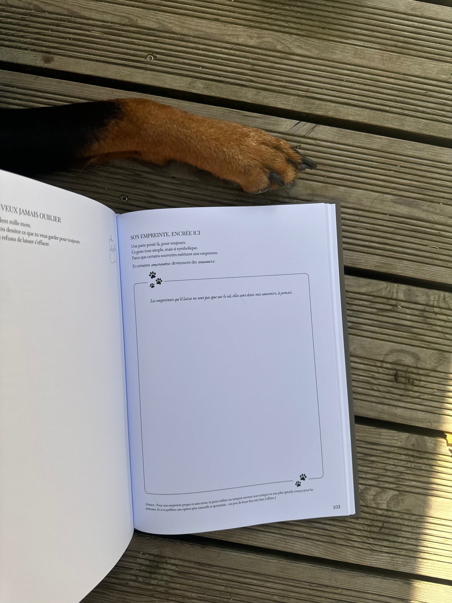 Livre de souvenirs à remplir - Pour chiens